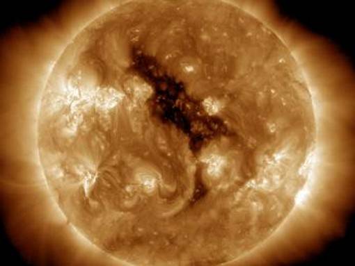 Venus passes in front of the sun